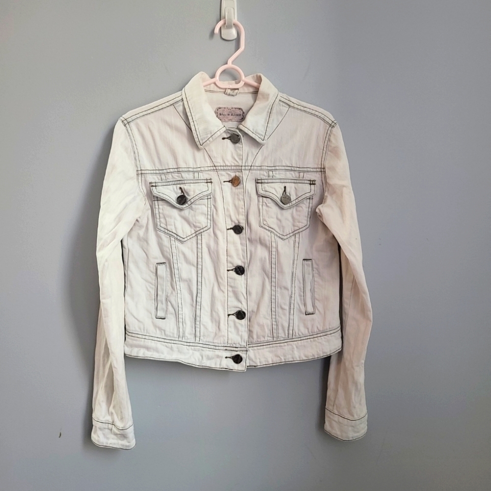 BLACK RIVET DENIM JACKET FOR WOMEN'S SIZE M